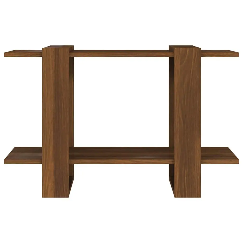 Brown Oak Book Storage Cabinet Room Divider Shelf 80cm x 30cm x 51cm