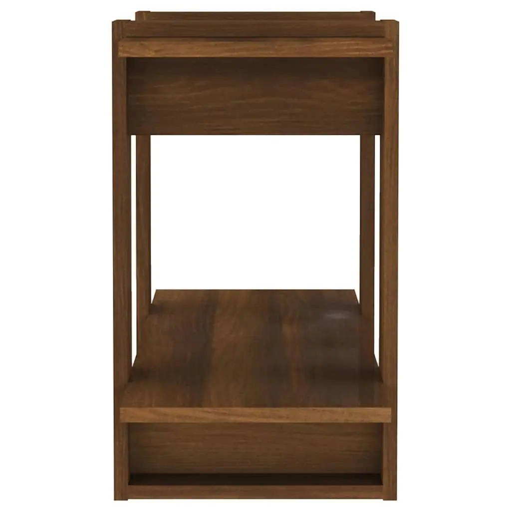 Brown Oak Book Storage Cabinet Room Divider Shelf 80cm x 30cm x 51cm