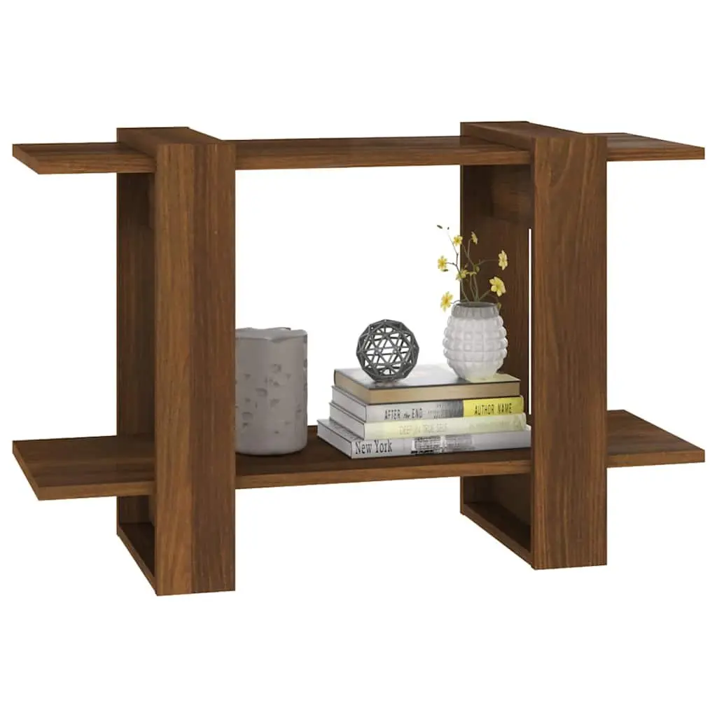 Brown Oak Book Storage Cabinet Room Divider Shelf 80cm x 30cm x 51cm