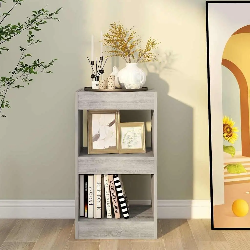 Book Cabinet Room Divider Grey Shelving Storage Display Organiser Bookcase 40 x 30 x 72 cm