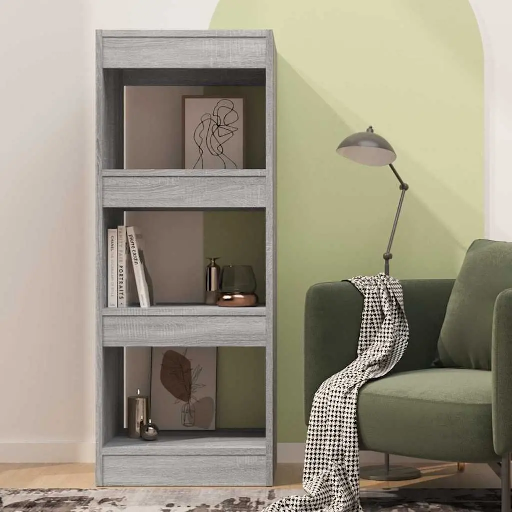 Book Cabinet Room Divider Grey Sonoma Engineered Wood Shelving Unit Storage Organiser