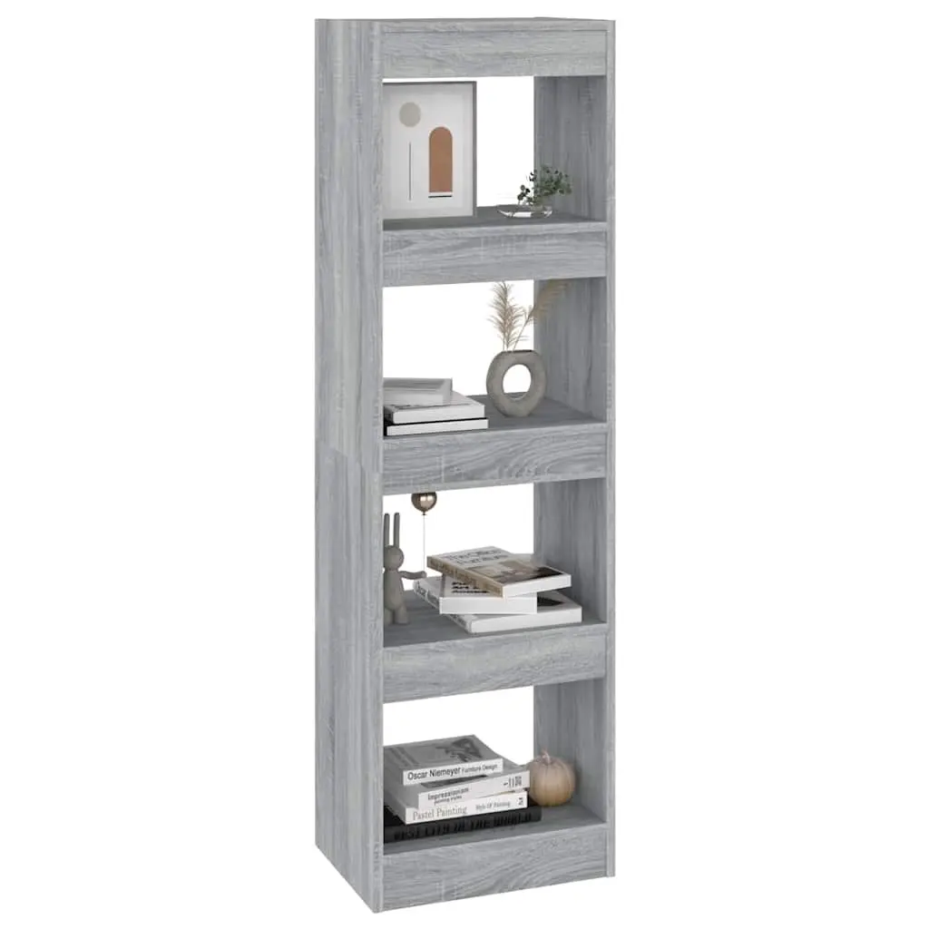 Book Cabinet Room Divider Grey Tall Bookshelf Storage Unit