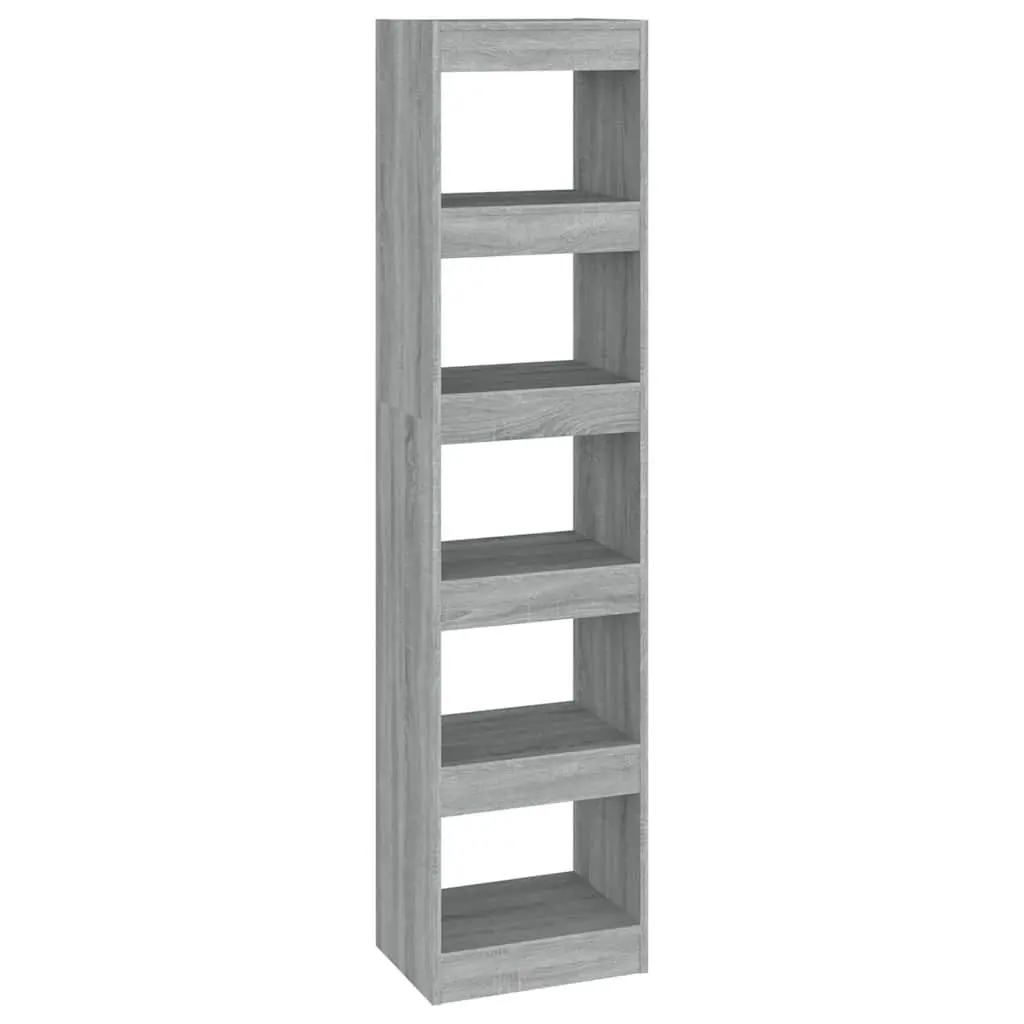 Grey Sonoma Book Cabinet and Room Divider 40x30x166cm