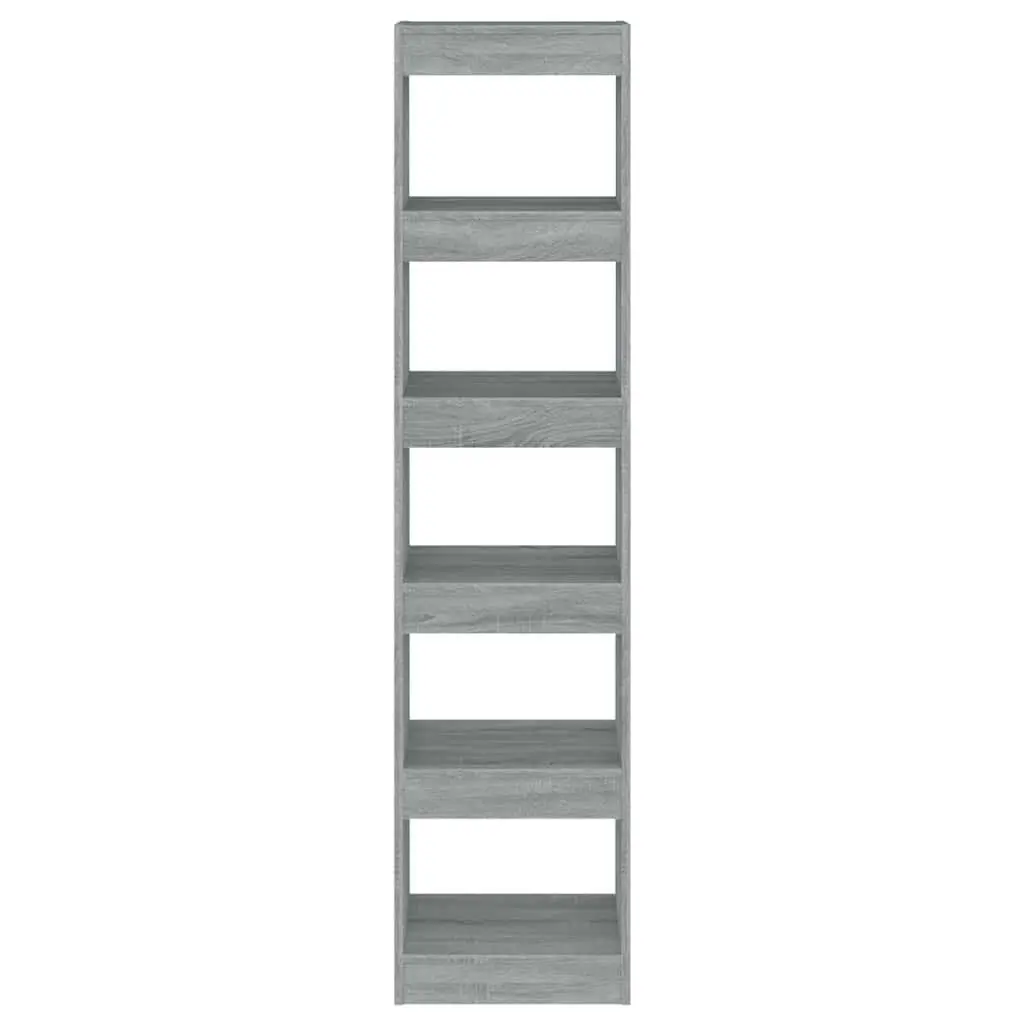 Grey Sonoma Book Cabinet and Room Divider 40x30x166cm