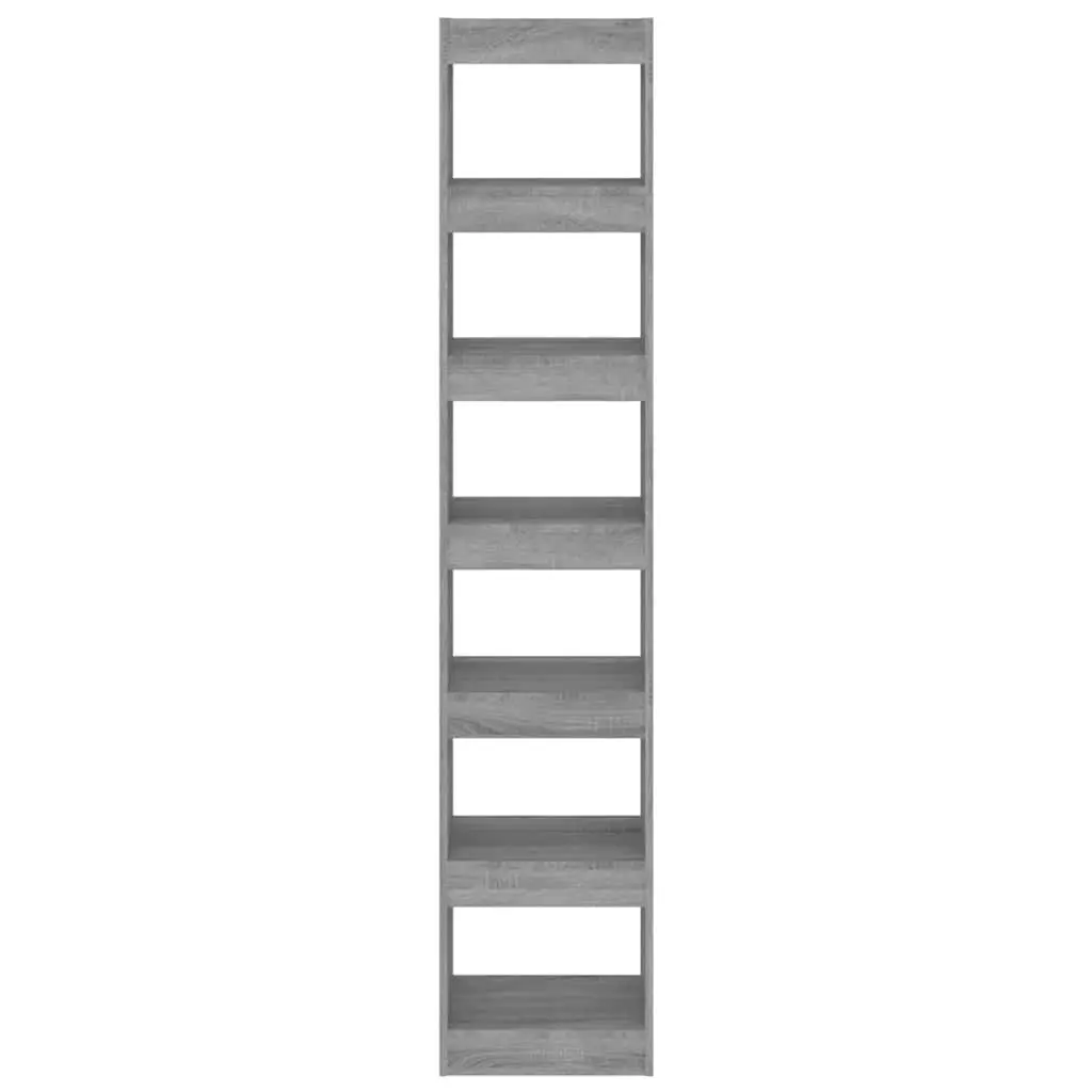 Grey Sonoma Book Cabinet and Room Divider 40x30x198cm