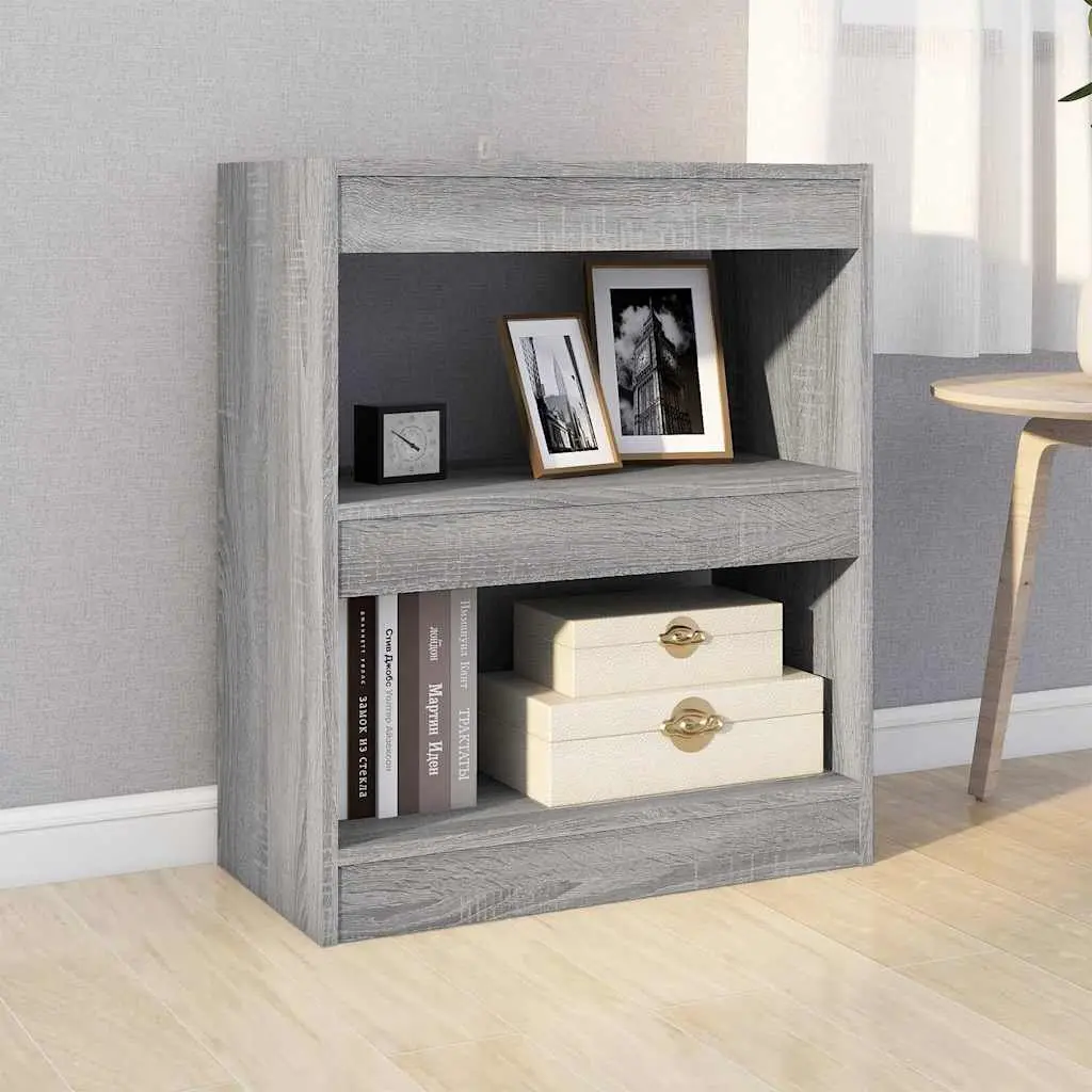 Book Cabinet Room Divider Grey Sonoma 60x30x72 cm Shelving Storage Organiser