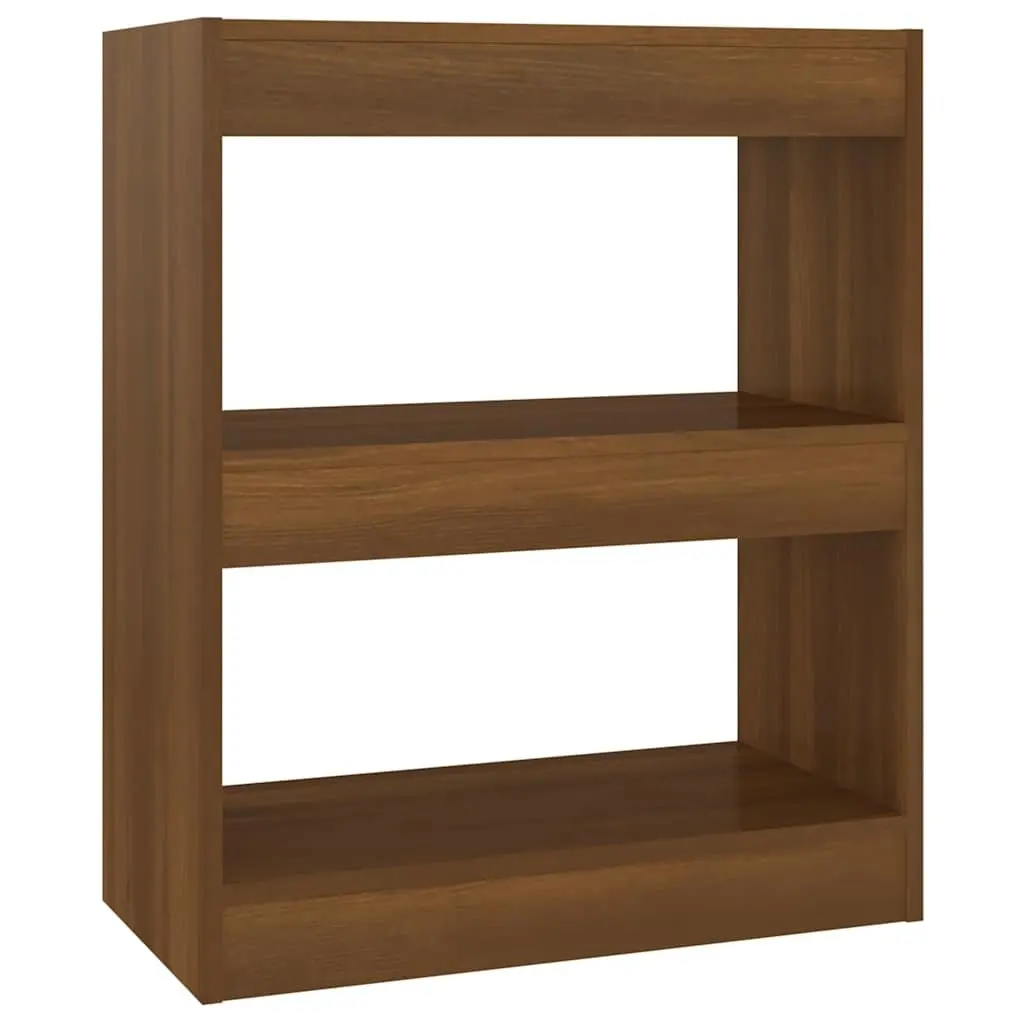 Brown Oak Book Cabinet Room Divider Shelving Unit Storage Bookcase