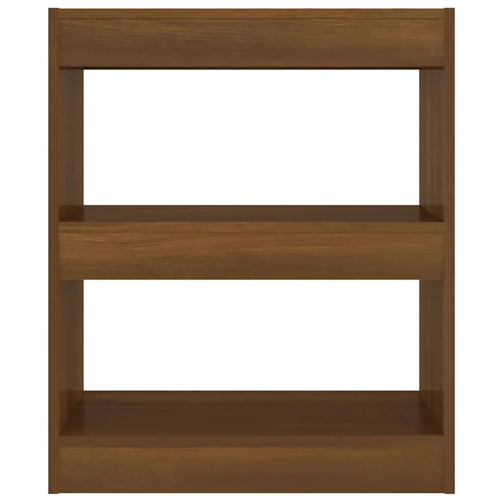 Brown Oak Book Cabinet Room Divider Shelving Unit Storage Bookcase