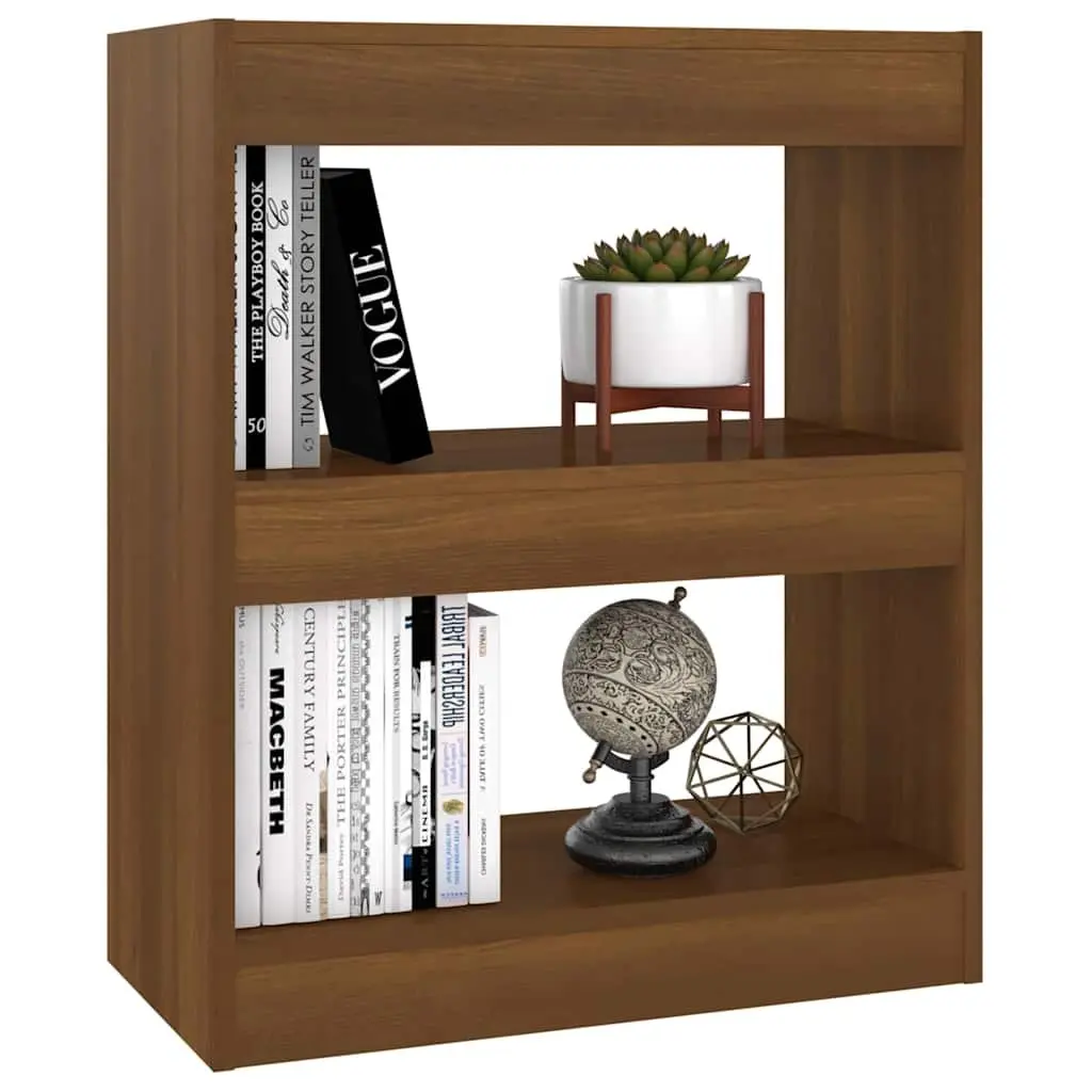 Brown Oak Book Cabinet Room Divider Shelving Unit Storage Bookcase