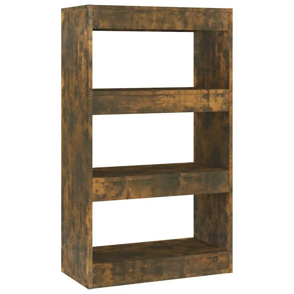 Book Cabinet Room Divider Shelf Smoked Oak 60x30x103cm Engineered Wood