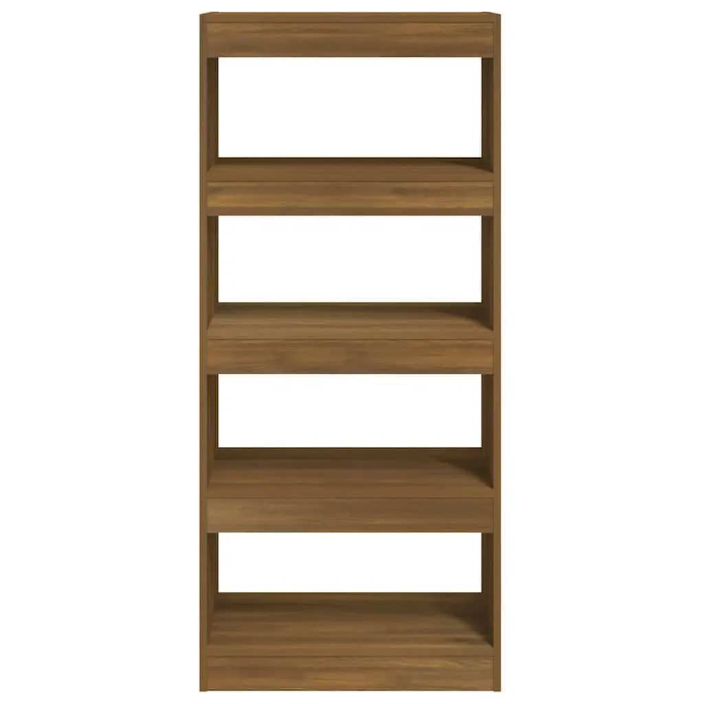 Book Cabinet Room Divider Brown Oak 60x30x135 cm Engineered Wood