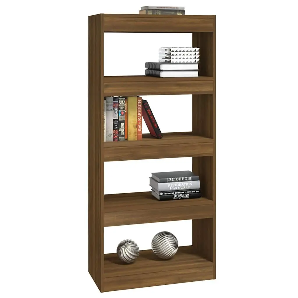 Book Cabinet Room Divider Brown Oak 60x30x135 cm Engineered Wood