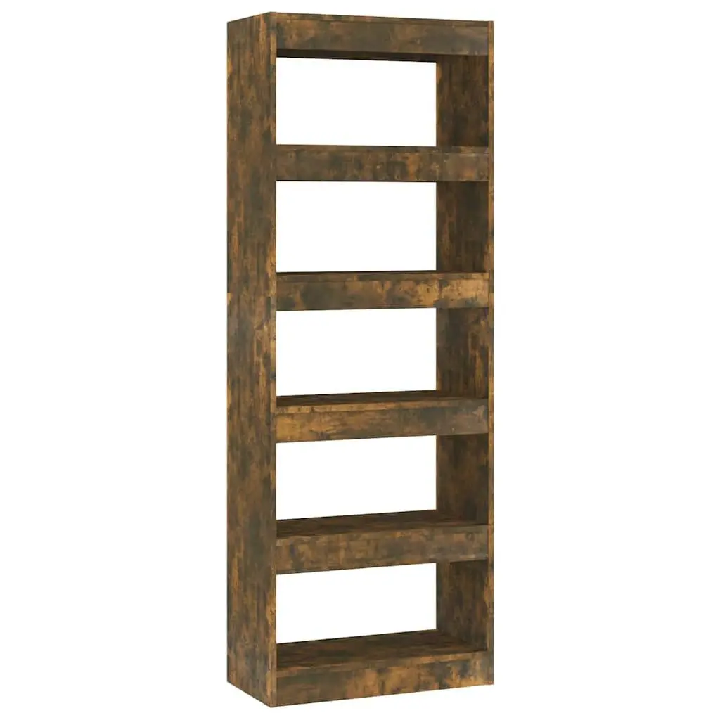 Smoked Oak Book Cabinet and Room Divider 60x30x166cm