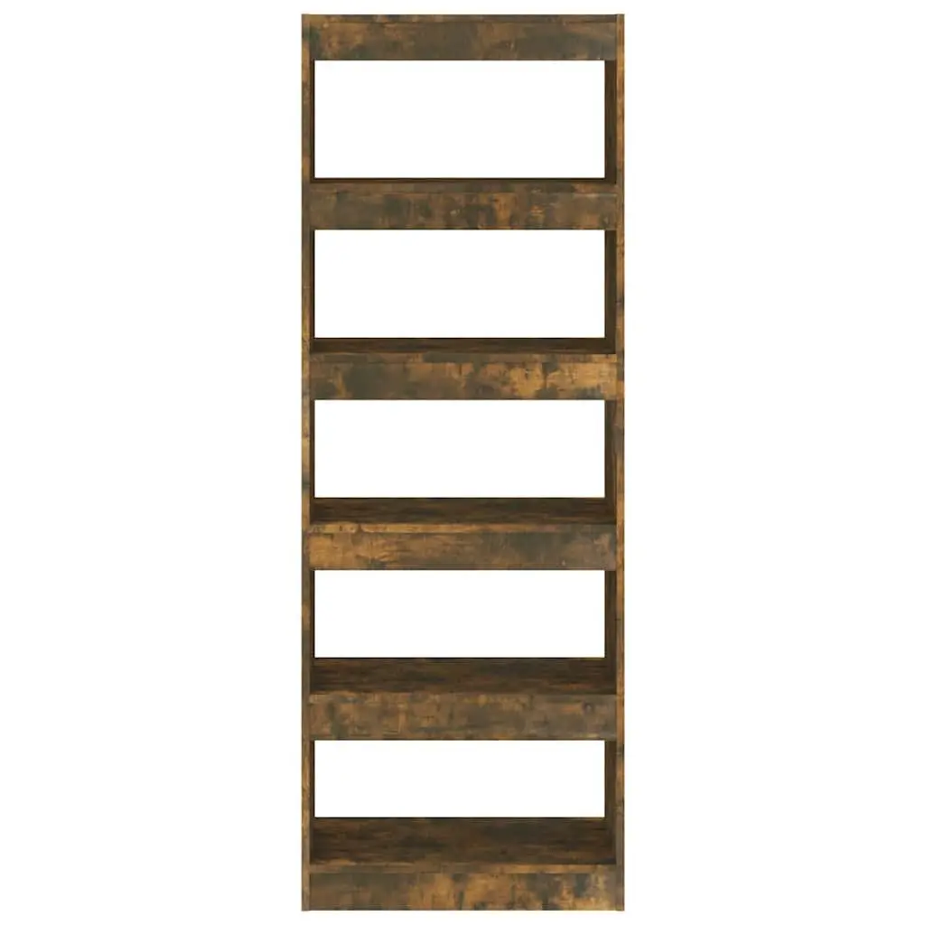 Smoked Oak Book Cabinet and Room Divider 60x30x166cm