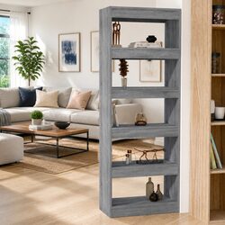 Grey Sonoma Book Cabinet Room Divider 60x30x166cm