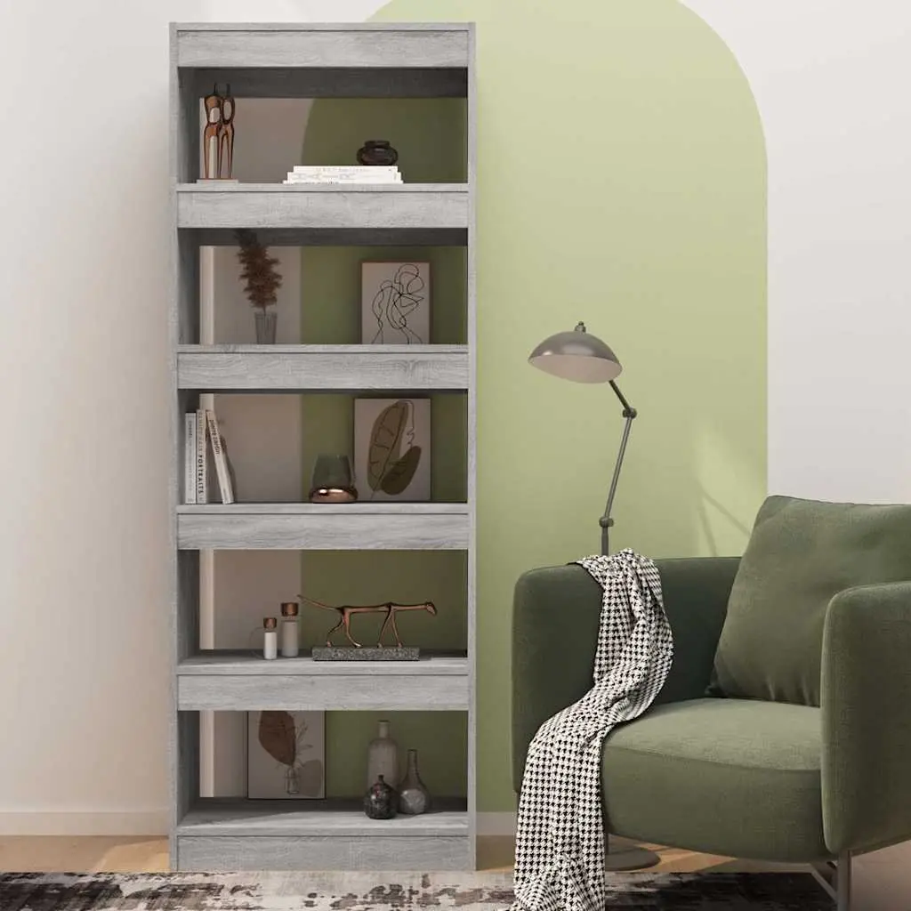 Grey Sonoma Book Cabinet Room Divider 60x30x166cm