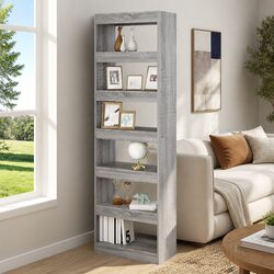 Grey Sonoma Wooden Book Cabinet Room Divider 60x30x198 cm