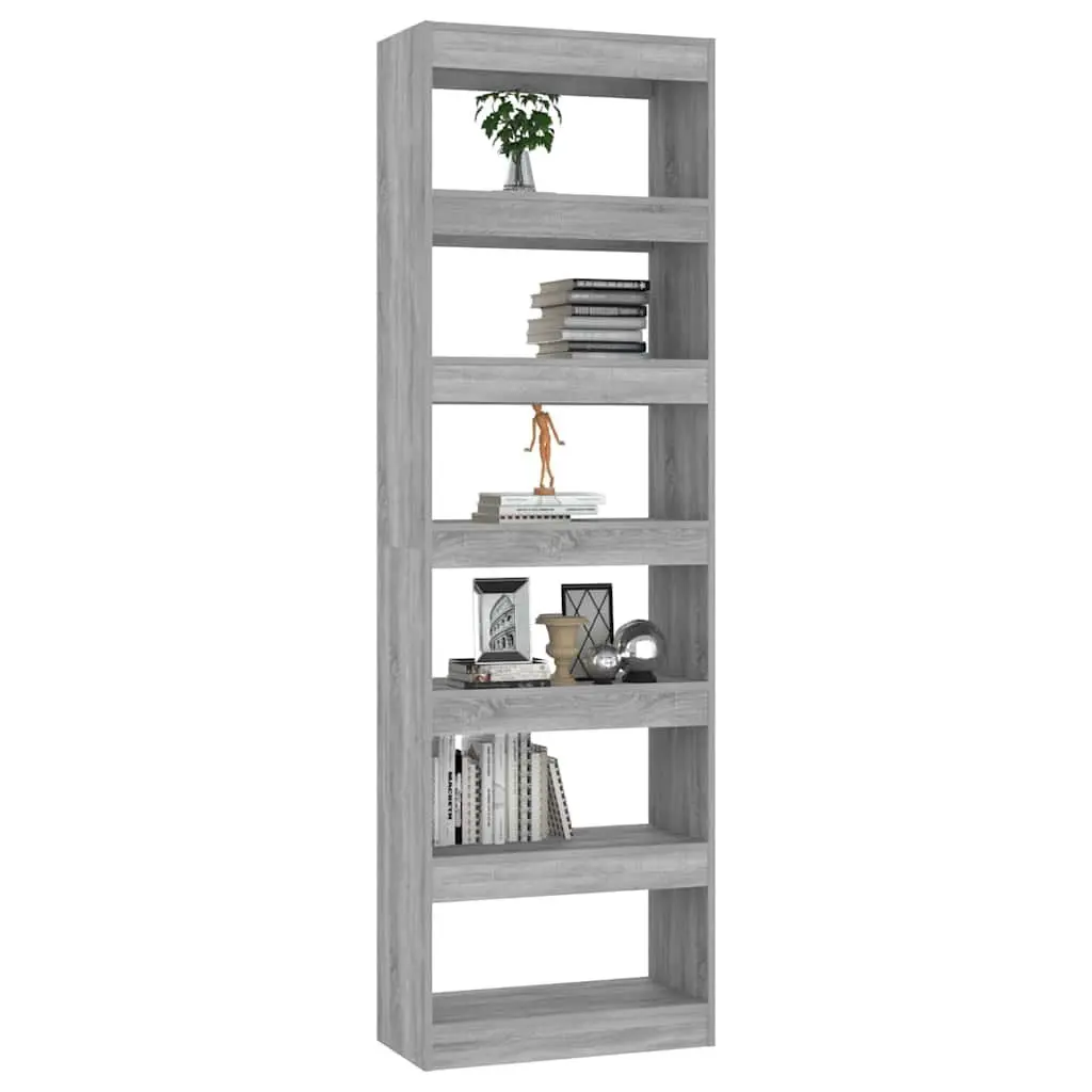 Grey Sonoma Wooden Book Cabinet Room Divider 60x30x198 cm