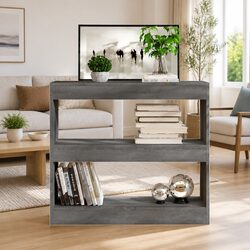 Grey Shelving Unit Book Cabinet for Room Division