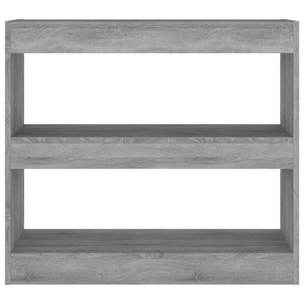 Book Cabinet Grey Shelving Unit 80x30x72cm Engineered Wood