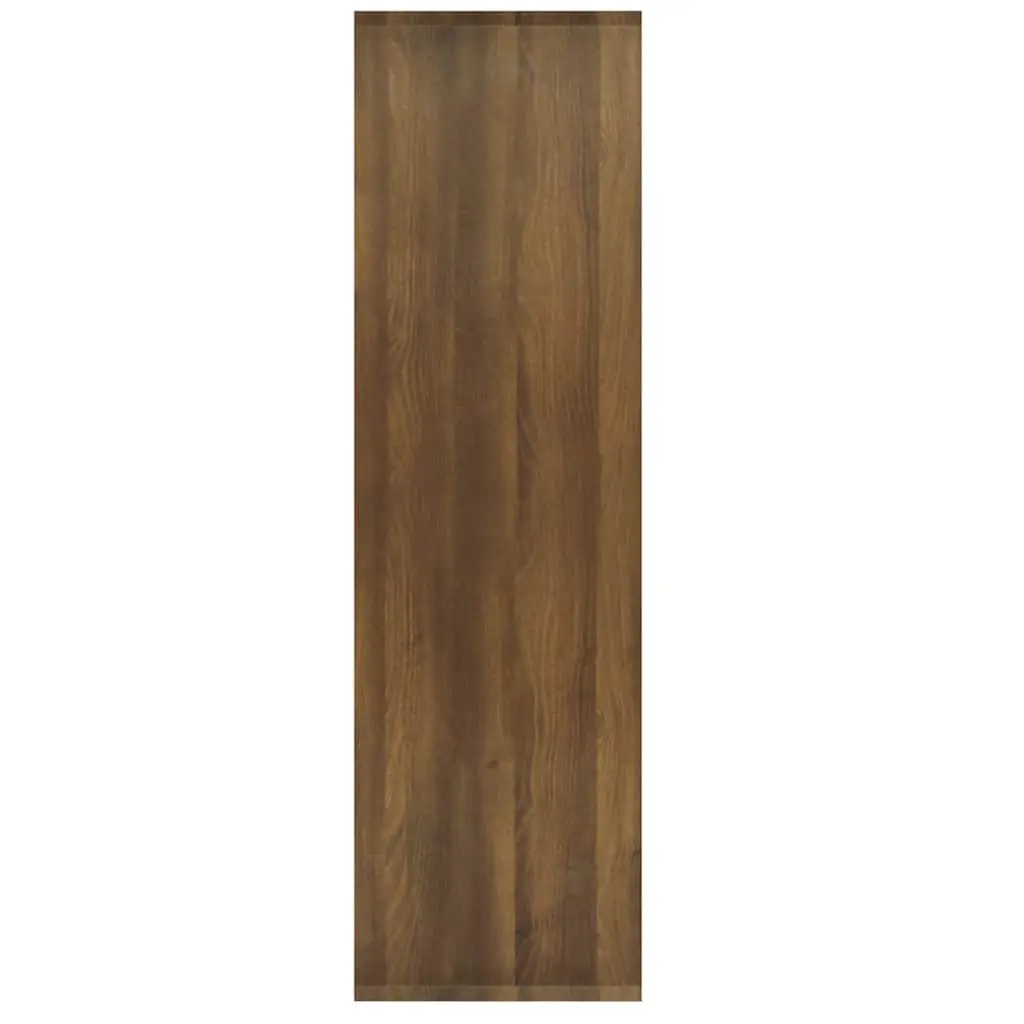 Book Cabinet Room Divider Brown Oak Storage Shelf Bookcase Organiser Stand