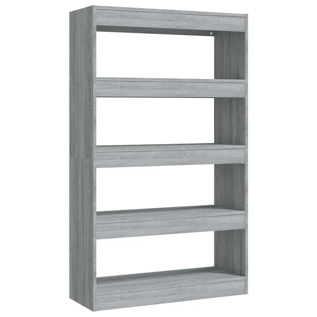 Book Cabinet Room Divider Grey 80x30x135cm Engineered Wood Shelving Storage Bookcase