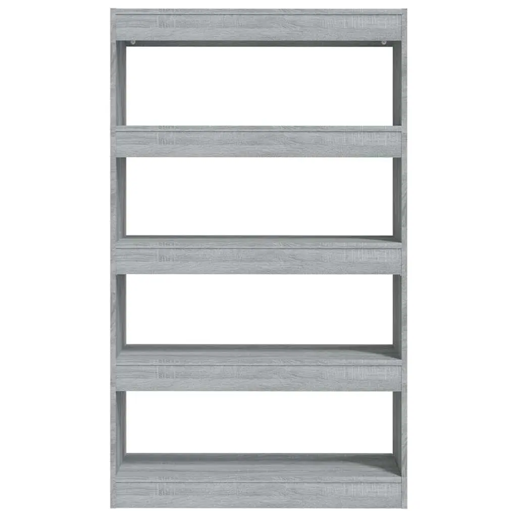 Book Cabinet Room Divider Grey 80x30x135cm Engineered Wood Shelving Storage Bookcase
