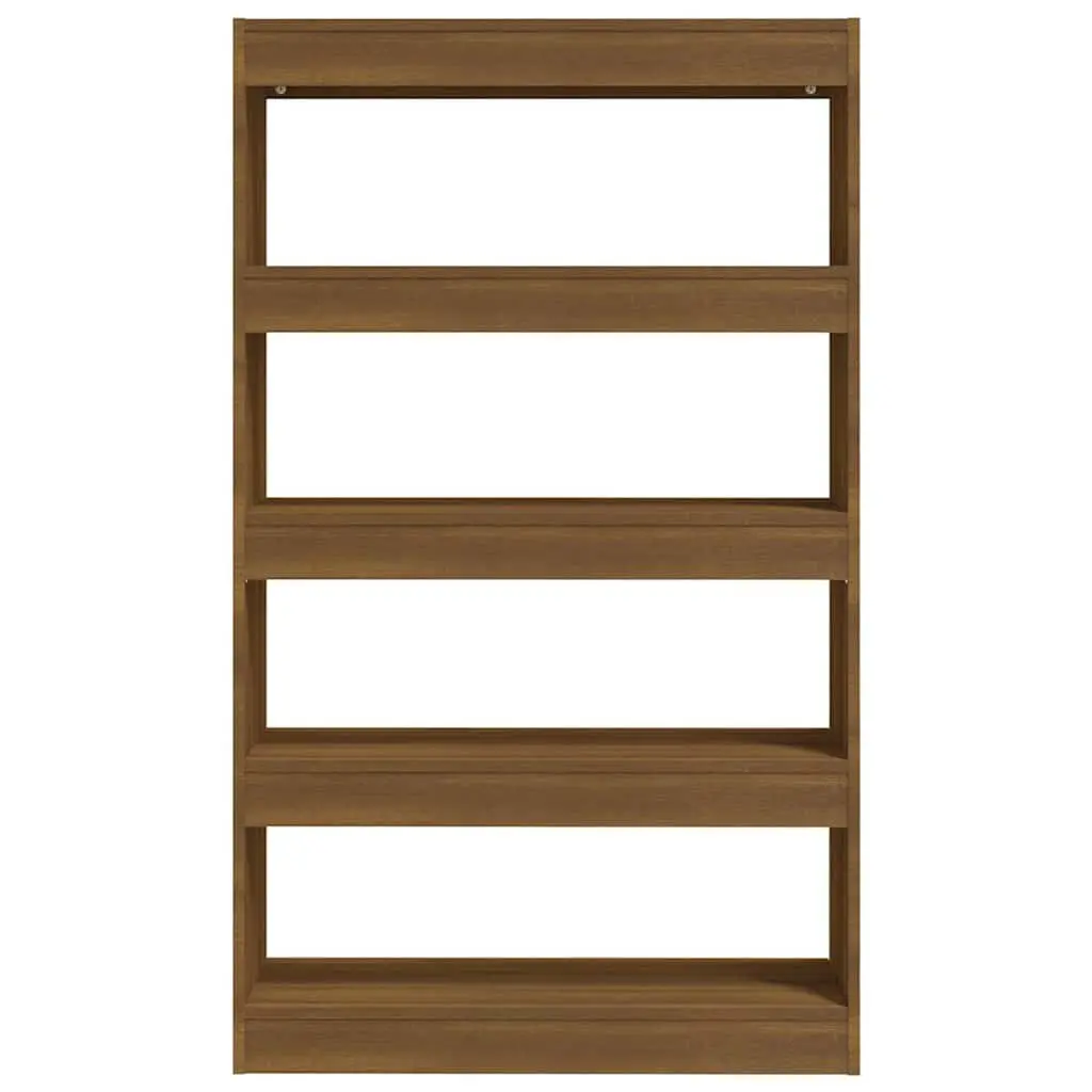 Brown Oak Book Cabinet and Room Divider 80x30x135cm