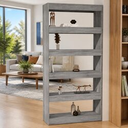 Grey Sonoma Book Cabinet Room Divider 80x30x166cm