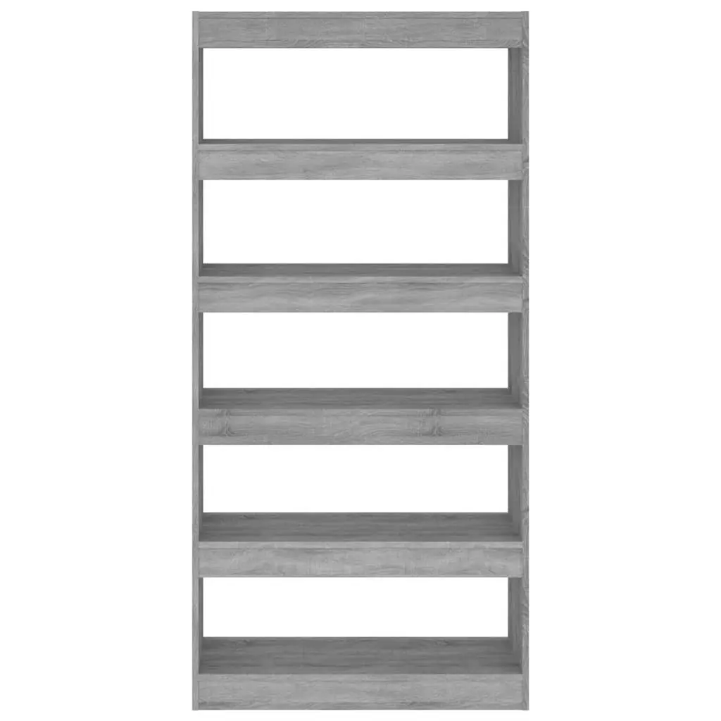 Book Cabinet Room Divider Grey Sonoma 80x30x166cm Engineered Wood Shelving