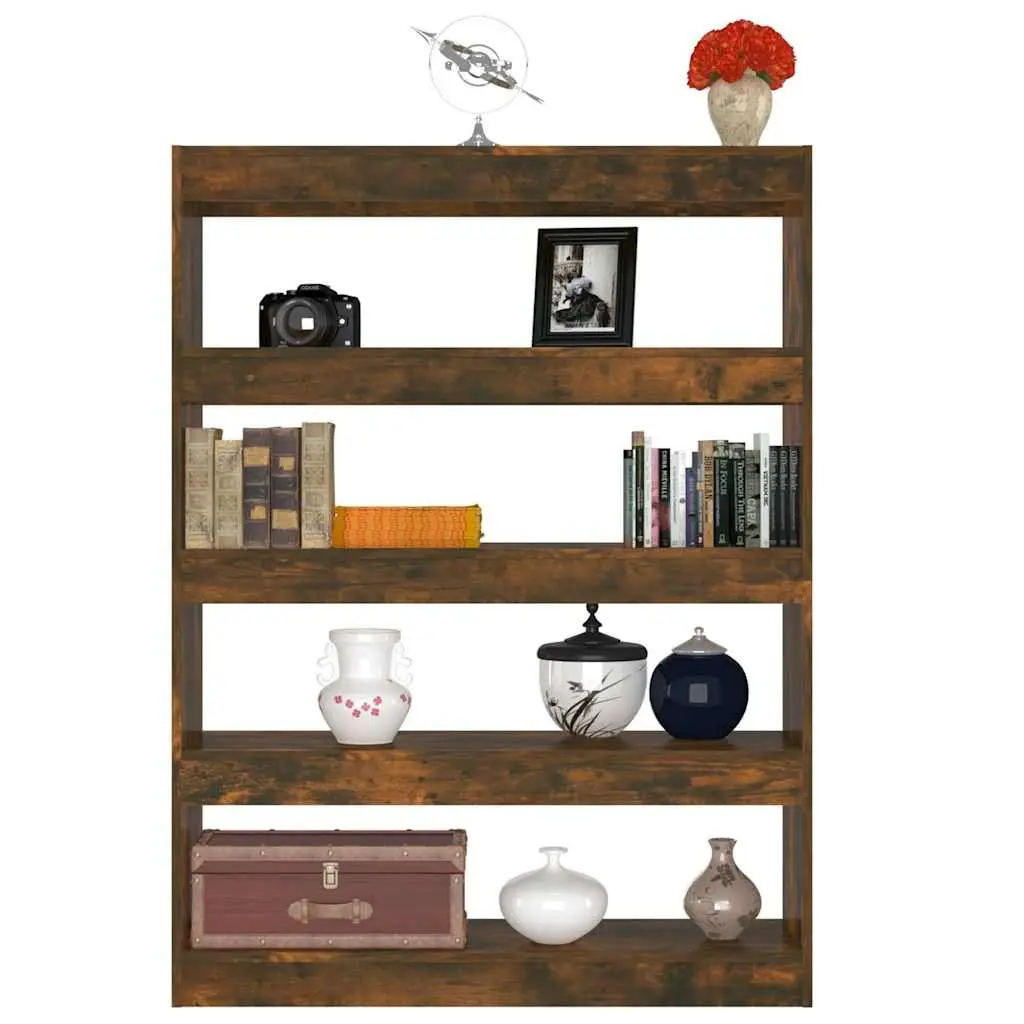 Brown Book Cabinet Room Divider with Storage Shelves