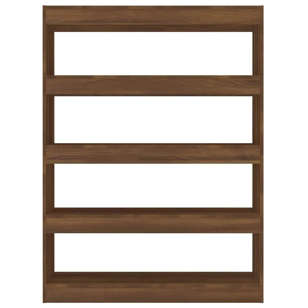 Brown Oak Book Cabinet Room Divider and Storage Unit