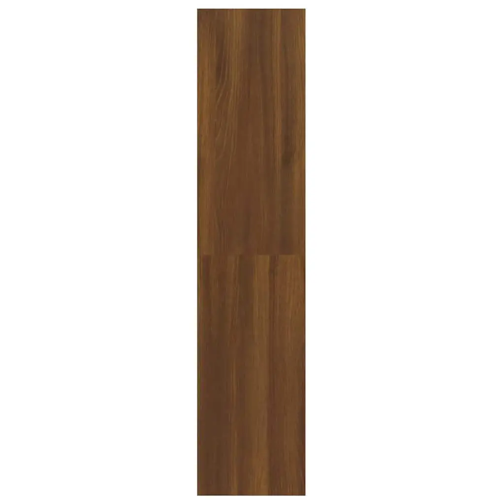 Brown Oak Book Cabinet Room Divider and Storage Unit