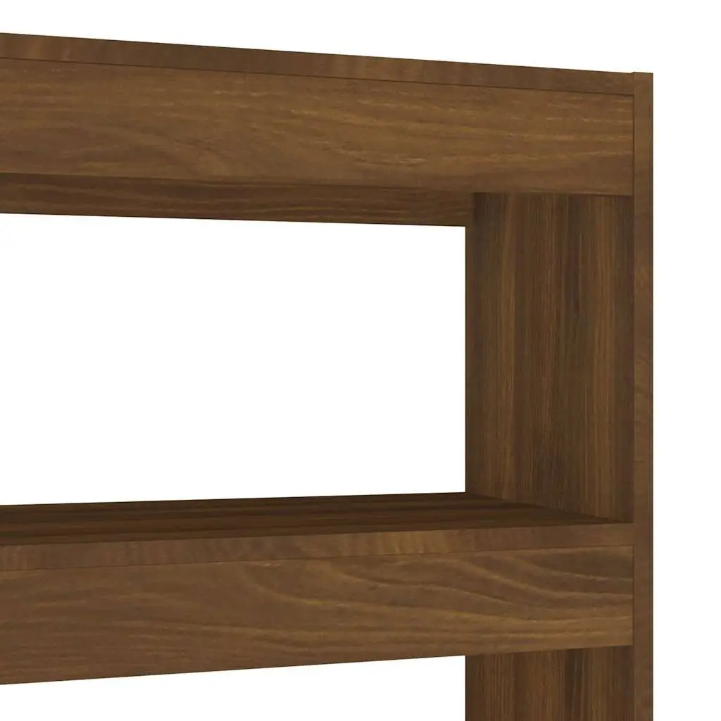 Brown Oak Book Cabinet Room Divider and Storage Unit