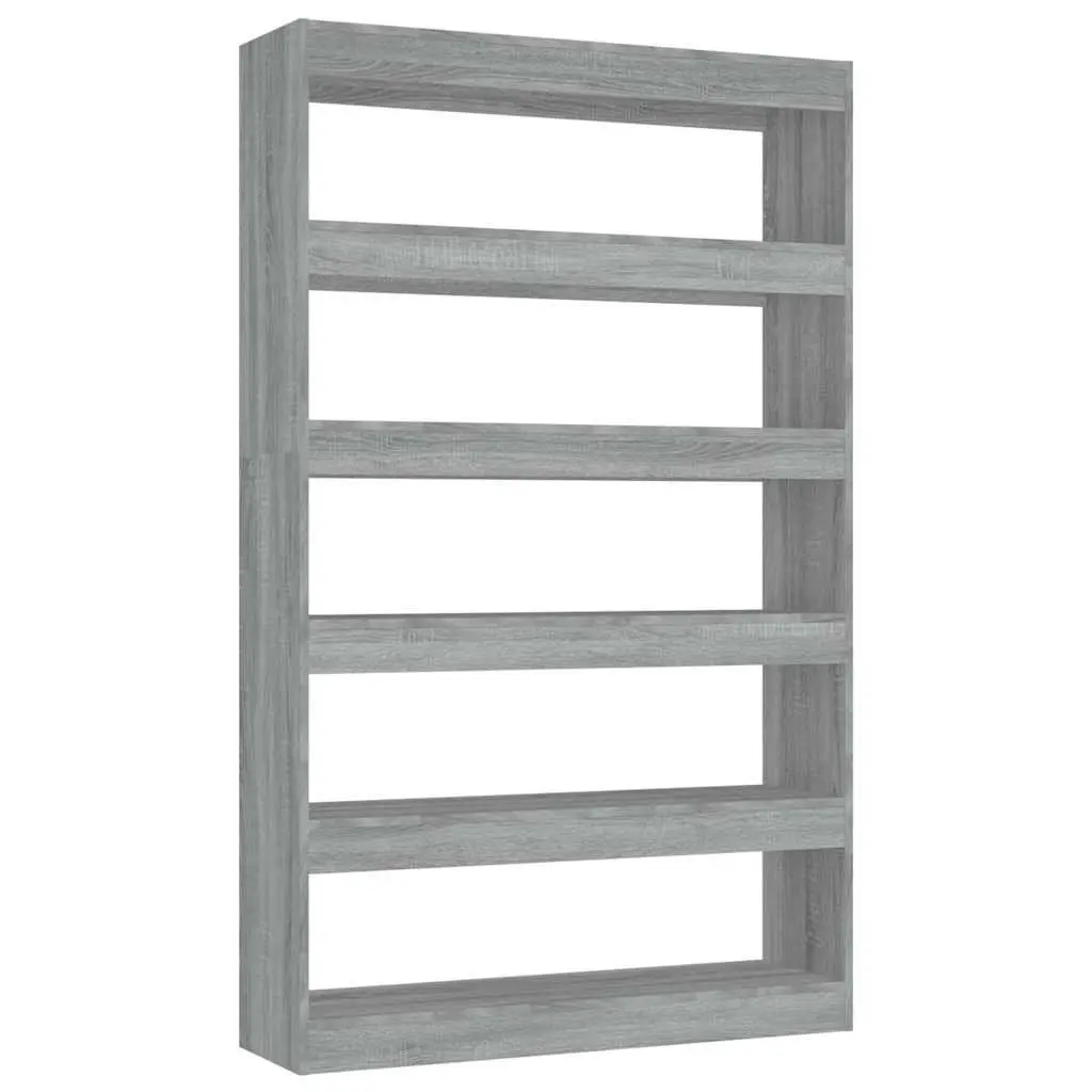 Book Cabinet Grey Wooden Shelving Storage Room Divider Standing Shelf