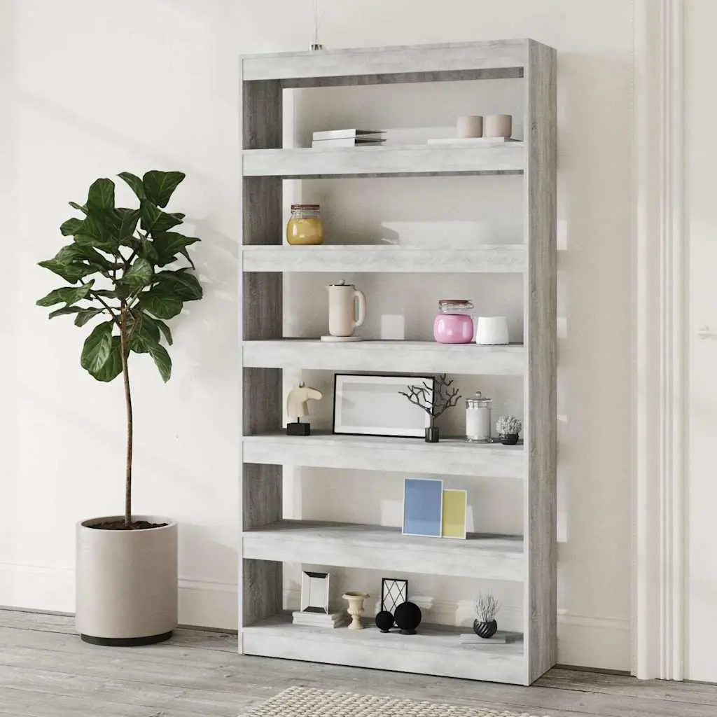 Grey Sonoma Wooden Book Cabinet and Room Divider