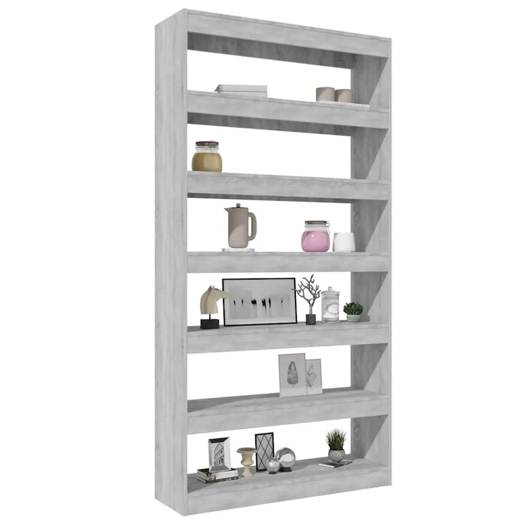Grey Sonoma Wooden Book Cabinet and Room Divider