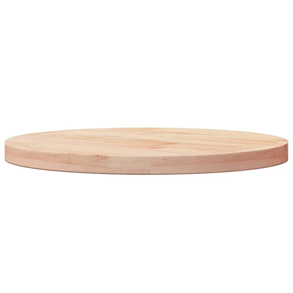 Round Solid Pinewood Table Top 40cm Brown