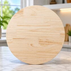Round Solid Pinewood Table Top Ø90cm for Dining and Coffee