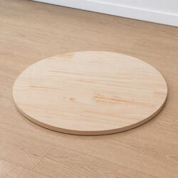 Round Solid Pinewood Table Top Ø90cm for Dining and Coffee