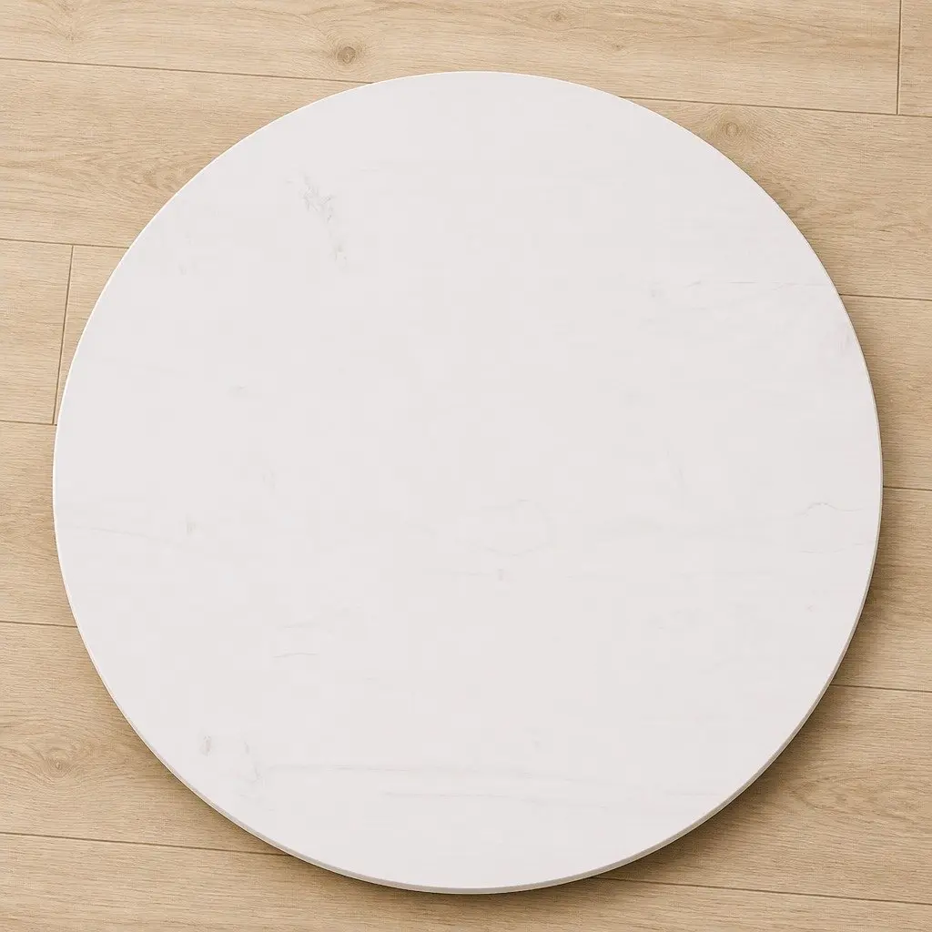 Round Table Top White 50cm Solid Pine Wood Dining Coffee Table