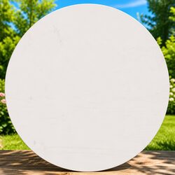 White Solid Pine Wood Round Table Top for Dining