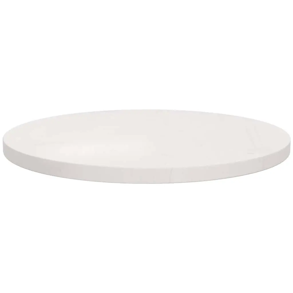 Round Table Top White 50cm Solid Pine Wood Dining Coffee Table