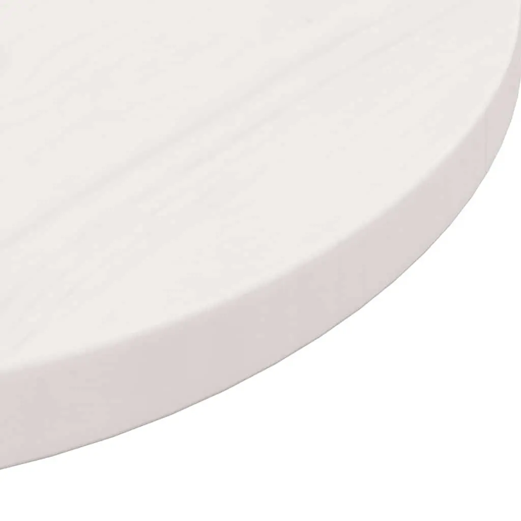 Round Table Top White 50cm Solid Pine Wood Dining Coffee Table