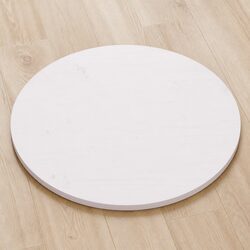 White Solid Pine Round Table Top for Indoor Use Ø60cm