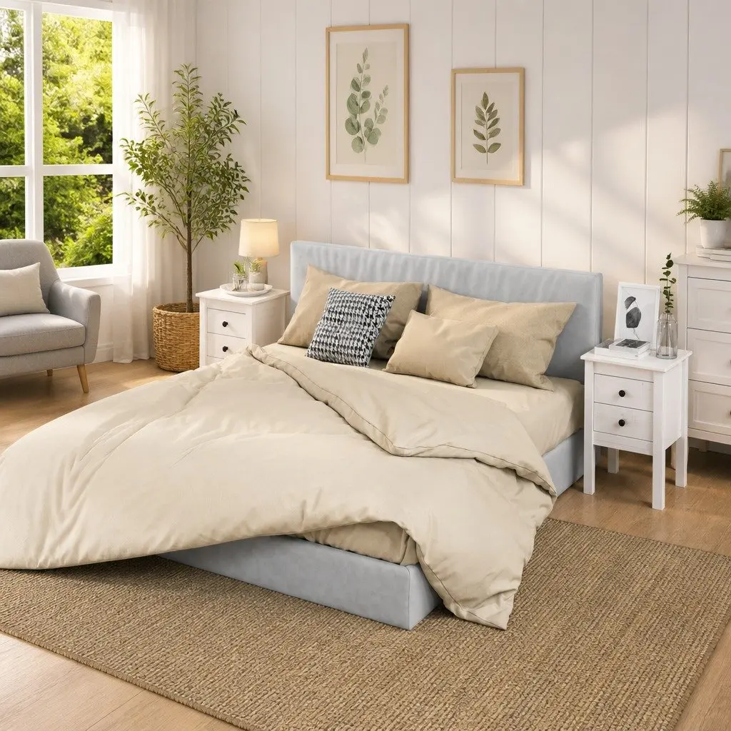 White Bedside Cabinet Set 2 pcs