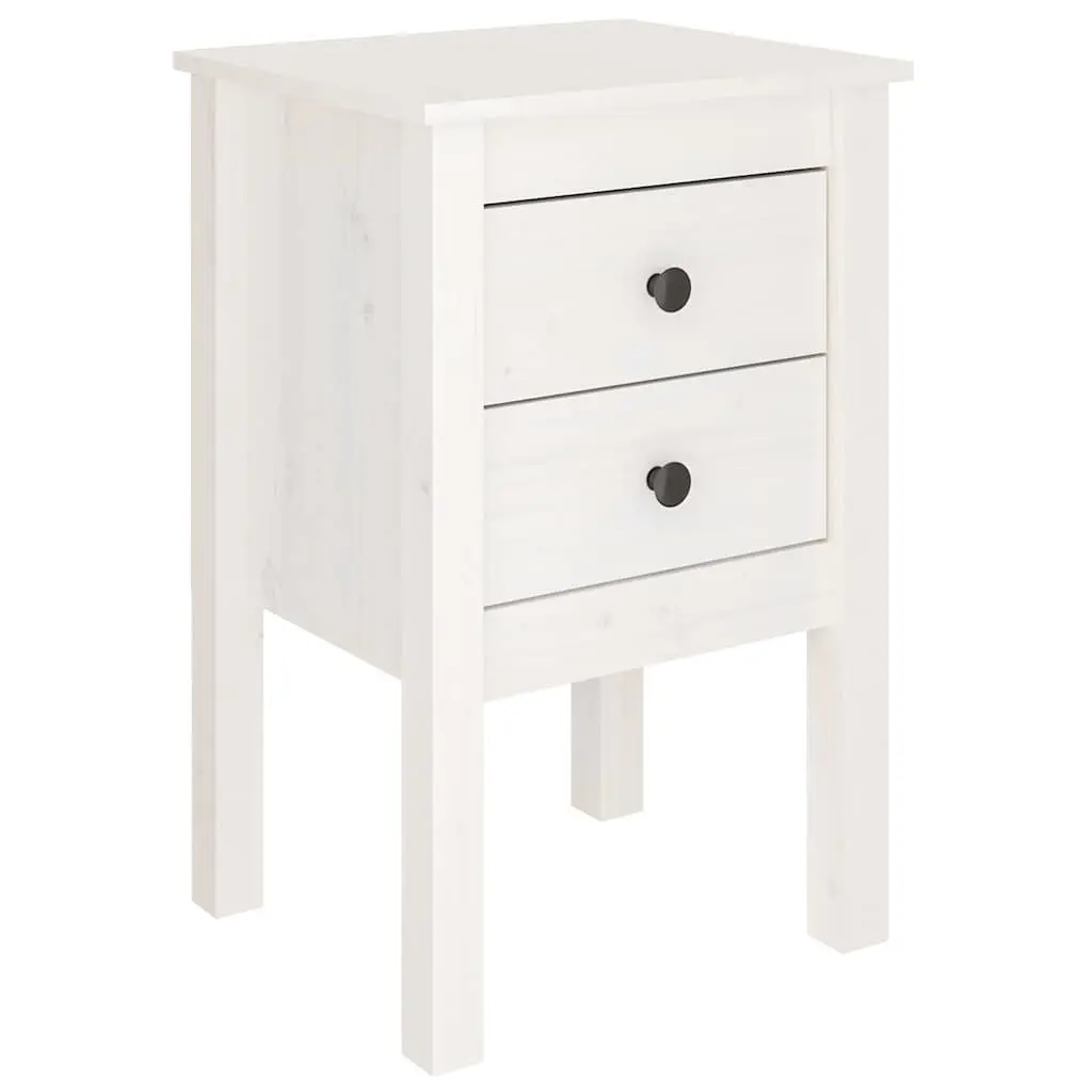 White Bedside Cabinet Set 2 pcs