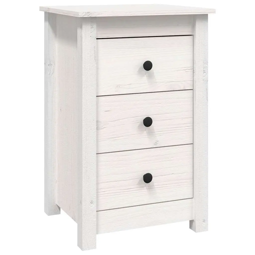 White Bedside Cabinets 2 pcs 40x35x61.5 cm