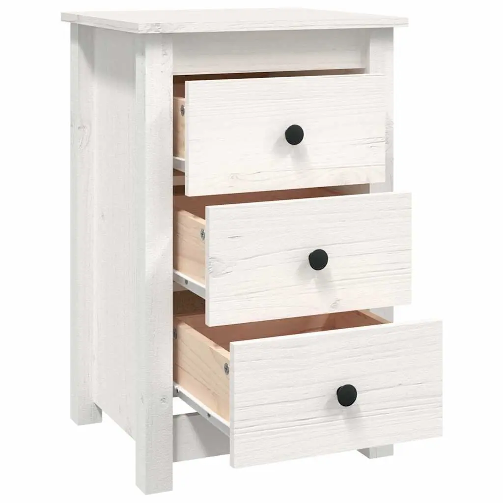 White Bedside Cabinets 2 pcs 40x35x61.5 cm