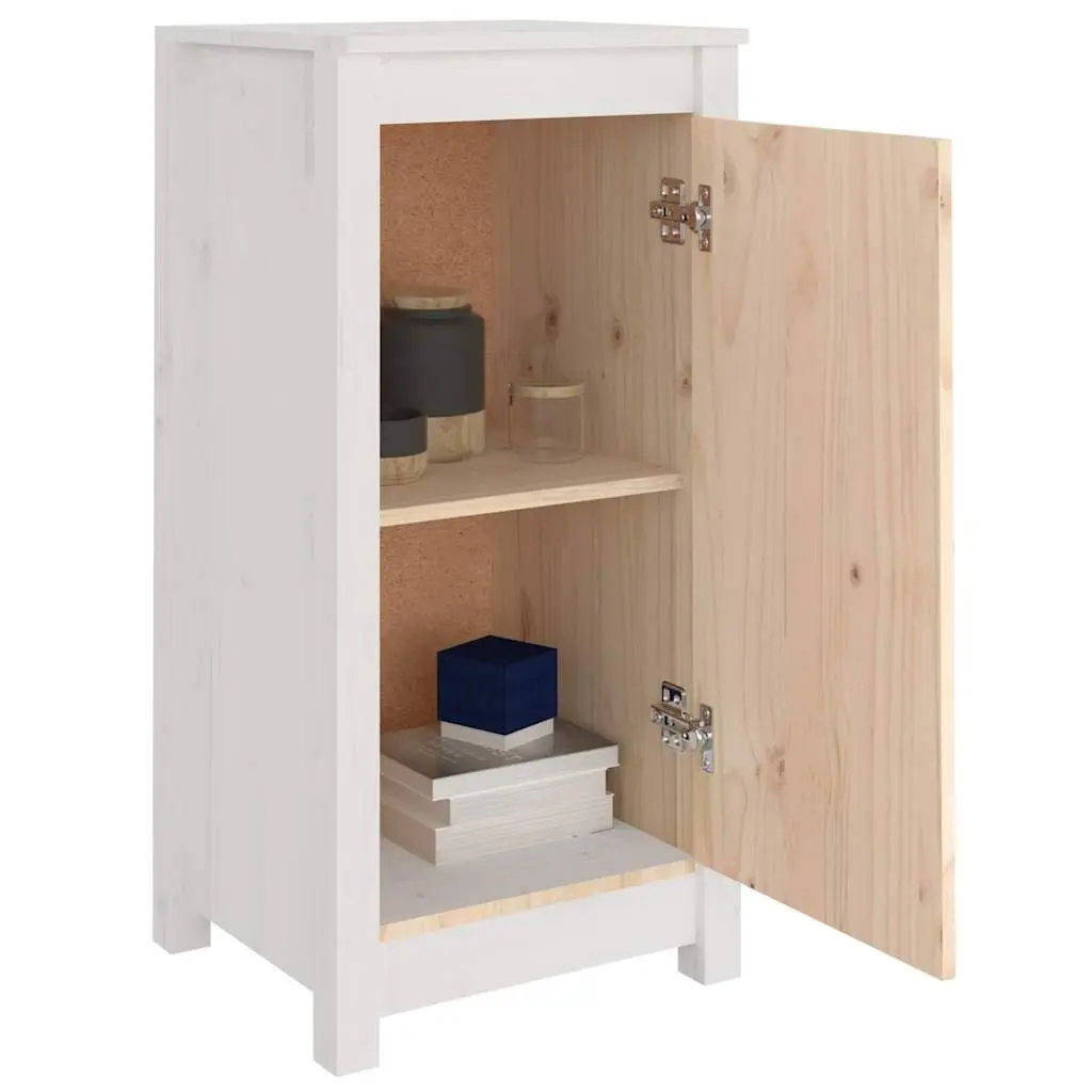 2-Piece White Solid Pine Sideboard Set for Living Rooms